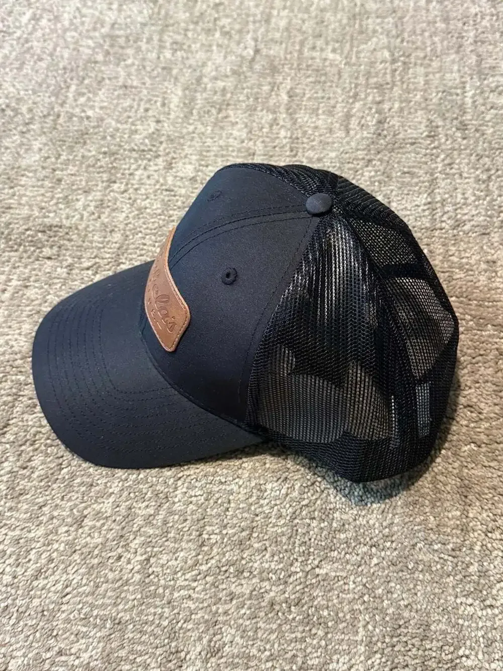 Cabela's Club Mesh Back Snapback Hat with Leather Logo Patch